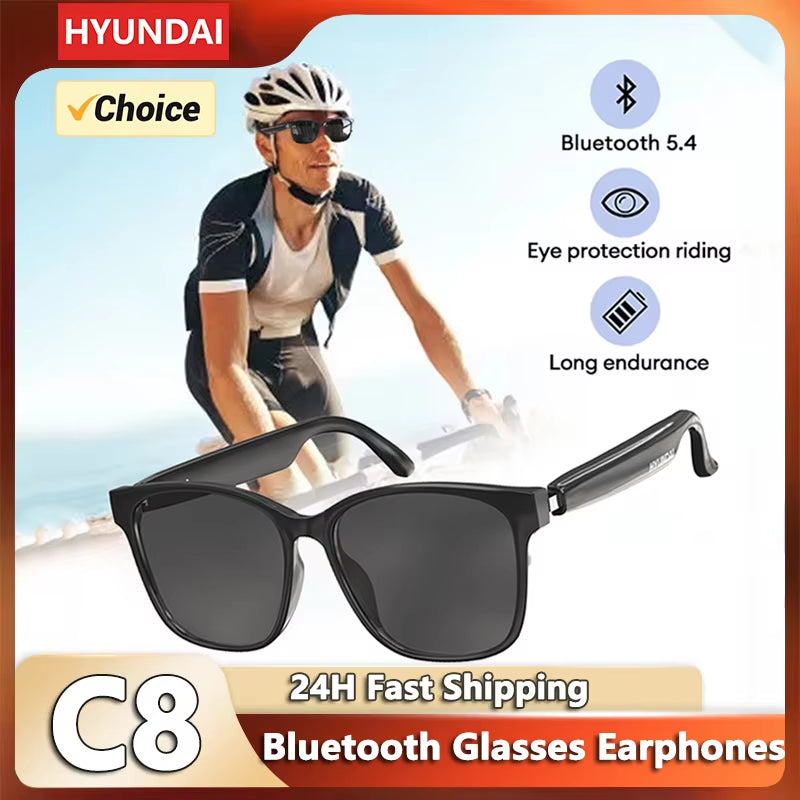Choice C8 Bluetooth 5.4 Glasses Earphones with HD Mic Driving Sunglasses Multi-Function Keys Related Models Lenovo C8